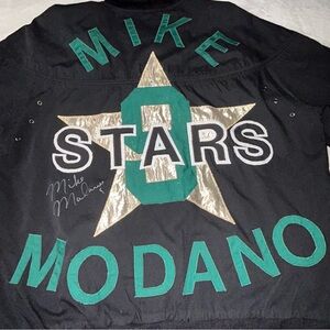 Custom Dallas Stars Jacket Signed By Mike Medano Game 1 Of Inaugural Season 93￼